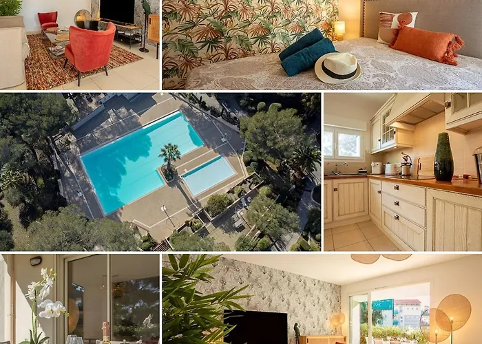 73m Carre -piscine-500 M De La Mer-parking Апартаменты *