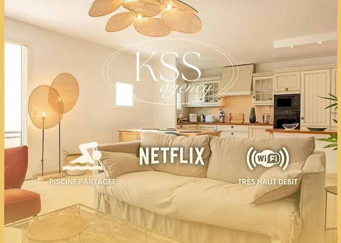 73m Carre -piscine-500 M De La Mer-parking